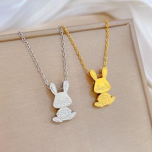 Chains Trendy Baby Pendant Necklace Women Stainless Steel Cartoon Necklaces For Kids Chain Choker Jewelry Easter Gifts