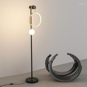 Floor Lamps LED Pendant Lamp Nordic Minimalist Modern Living Room Decor Sofa Corner Standing Light Indoor Lighting Bedroom Bedside