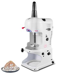 Buz Tıraş Makinesi Ticari Buz Tıraş Makinesi 350 W Tıraşlı Buz Makinesi Mini 110 / 220 V Beyaz Kar Buz Yapıcı Icicle Slicer