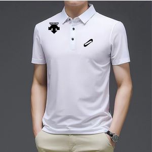 Erkek Polos Yaz Kısa Kollu Moda İnce Fit Beyzbol T-Shirt Hızlı Kuru Nefes Boyun Katı Golf Polo Gömlek 230625