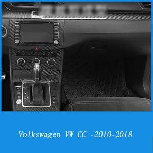 Carbon Fiber for Volkswagen VW CC 2010-2018 Car Film Interior Stickers Center Console Gear Dashboard Air Door Handle Lift Panel