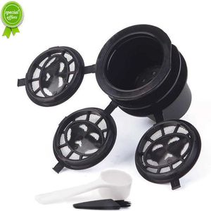 5 Pçs Reutilizável Cápsula De Café Pod Filtro Copo Filtro De Aço Inoxidável Para Nespresso Conjunto De Copos De Filtro De Café Com Colher De Café