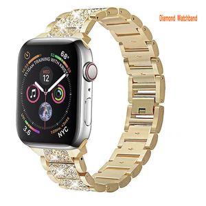 Smarta remmar kompatibla för Apple Watch Band 49mm 45mm 41mm 38mm 40mm 42mm 44mm bling crystal diamanter