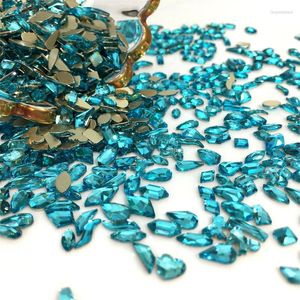 Decorações de arte para unhas 3D Glitter Crystal Flatback Glass Strass Quadrado/Rodado em forma de pedra Charms Decoração DIY