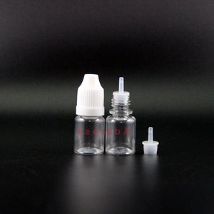 PET-Tropfflasche, 5 ml, 100 Stück, kindersicher, kindersicher, hochtransparente Kunststoff-Tropfflasche, zusammendrückbare Flasche, Sbpfs