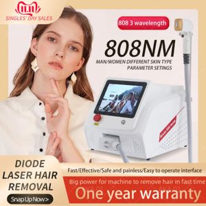 Hot Sales Portable Permanent Diode Laser Hair Removal Machine 808nm smärtfri hudföryngring Body Epilator för salong
