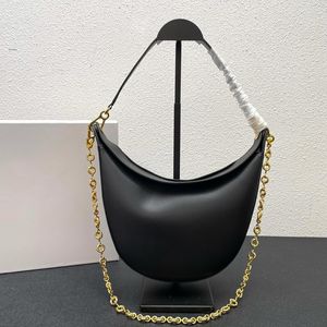 Damdesigner Underarm Bag Fashion Chain Half Moon Bag Cow Leather High Quality Luna Handväska Luxury Crossbody Bag Ladies Shoulder Bags New 2023
