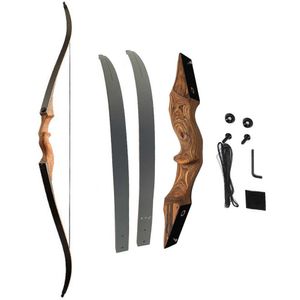 Bow Arrow New 60inch Archery Recurve Bow Takedown Bow 20-60 kg hand Longbow för jakt skjutande svart jakthkd230626