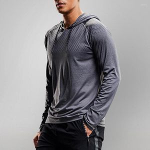 Herrtröjor män tröja mesh temperament pullover snabb torr hoodie