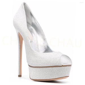 Elbise ayakkabıları zarif lüks tasarımcı kadın platform pompalar stiletto yüksek topuk peep toe sandal artı boyutu ayakkabı Tacones Mujer Elegantes 32-chc-30