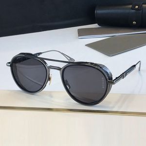 Zwarte Oversized Designer Zonnebrillen EPILUXURY Stijl Zonnebrillen Anti-Ultraviolet Retre Ronde Metalen Frame Brillen Heren Dames Pilot Brillen Lunettes De Soleil