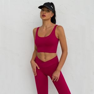 Tuta aderente Giacca da yoga Reggiseno elastico senza schienale Corsa antiurto Abbigliamento sportivo ad asciugatura rapida Gilet da yoga da donna