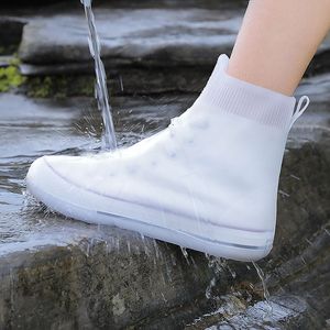 Rain Boots Cover Silicone Shoes Cover Waterproof Rain Boots Children Rainy Day Outdoor Rain Boots High Tube Thickened Non-slip
