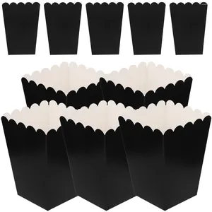 Conjuntos de louça 50 peças caixa de pipoca para teatro balde de lanche caixas de embrulho mini guloseimas batatas fritas servindo tigela de papel biscoitos saco de presente caixa de papelão
