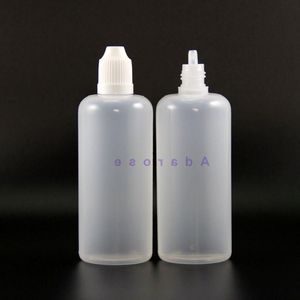 Lot 100 Stück 100 ml LDPE-Kunststoff-Tropfflaschen mit kindersicheren und Sicherheitskappen und Nippeln Ebvqq