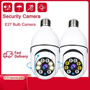 WiFi 360 Panoramic Bulb Camera 1080P Surveillance Camera Wireless Home Security Cameras Night Vision Two Way Audio Smart Motion Detection
