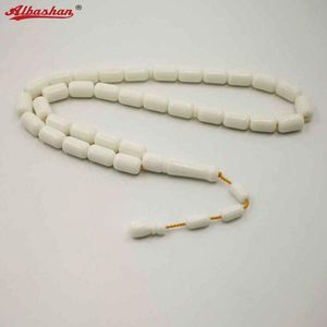 Braccialetti da uomo Tasbih Alta imitazione resina avorio perline regalo per padre Bracciali bianchi Misbaha di buona qualità