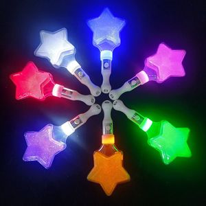 Bastões de luz LED 10 pçs Bastão de luz de flash estrela colorido Festa LED Vocal Concerto Luminoso Fada Varinha Brinquedo Engraçado Presentes para Crianças Decoração de Natal 230625