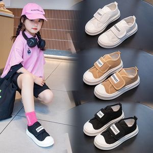Sneakers Kids White Canvas Shoes Unisex Boy and Girls Student Childrens Sport Casual Black Khaki Spring Autumn 230626