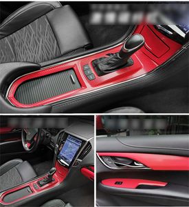 Kolfiber för Cadillac ATSL 2014-2018 Bilfilm Interiörklistermärken Center Console Gear Dashboard Air Door Handle Hiss Panel