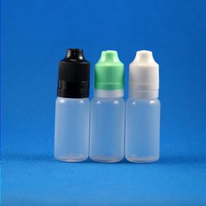 100 conjuntos/lote 15ml Frascos conta-gotas de plástico Tamper Evident Child Tampas duplas à prova Longas e finas Pontas de agulha e Vapor Cig Líquido 15 mL Ncshe