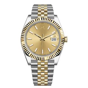 Moda Relógio Masculino Designer Relógio Masculino Duas Cores Relógio Rhodium Wimbledon 41mm 2813 Movimento Automático Vidro Safira Aço Inoxidável Alça Oyster