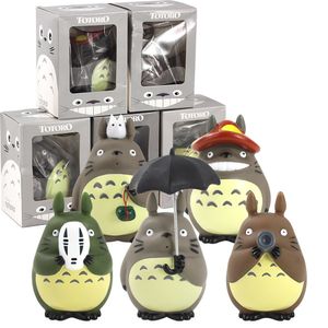 Transformation Toys Robots 5pcslot min granne Totoro Action Figur Miyazaki Hayao Anime Wth Paraply Mask Model Toy Car Decoretetion Gift Brinquedos 230625