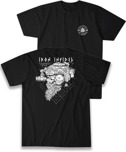 Herren T-Shirts Til Valhalla Shirt American Beard Warrior Tactical Skull T 100 % Baumwolle Kurzarm O-Neck T-Shirt Casual Top 230625