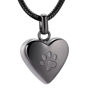 Heartshaped Dog Paw Print Cremation Pendant kan användas för att lagra Ashes Souvenir Pets