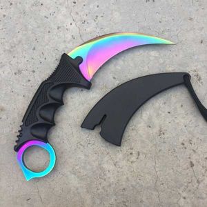 Camping Hunting Knives CSGO Counter Strike Machetes Kniv Rostfritt stål Blad Plasthandtag utomhus campingverktyg Hot Saleshkd230626