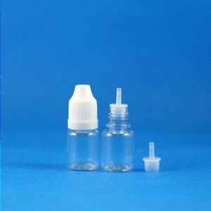 100 Sets/Lot 5ml PET Plastic Dropper Bottles Child Proof Long Thin Tip e Liquid Vapor Vapt Juice Oil 5 ml Tipro