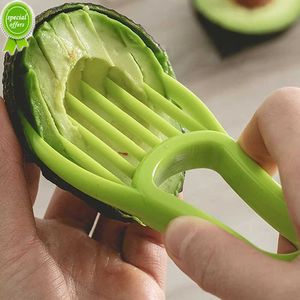 New 3 In 1 Avocado Slicer Fruit Shea Corer Butter Kiwi Cutter Pulp Separator Tools Plastic Avocado Knife Kitchen Gadgets Accessories