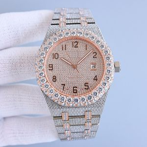 Relógio de diamante movimento mecânico automático 42mm safira à prova d'água aço inoxidável 904L pulseira masculina casual relógio de pulso de negócios Montre De Luxe