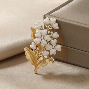 Brooches Muylinda Luxury White Flower For Women Fashion Wedding Bouquet Dress Pin Gift Clothes Costume Jewelry