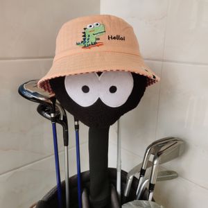 Altri prodotti per il golf Hello Briquettes Golf Driver Head Cover Peluche Dustbunny nero con cappello Golf 460cc Copricapo in legno 230625