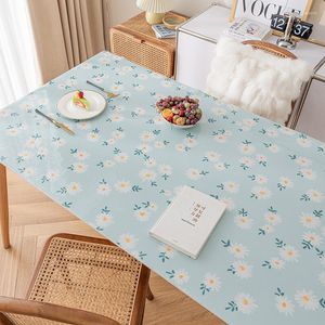 Tovaglia 2023 Simple Desktop PVC Tabletop El Dining Fabric Blue Art Kitchen Decor