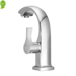 1Pcs Sink Counter Waterfall Bathroom Tap Basin Single Lever Taps Chrome Square Mono Faucet Anti-fingerprint Free Shipping