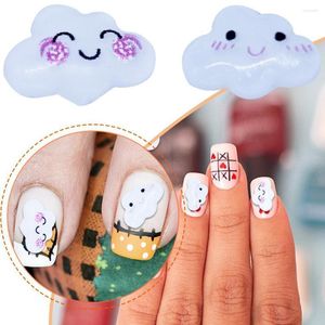 False Nails 10Pcs Nail Enhancement Creative Cartoon Cloud Accessories Cute Flower DIY Wearing Materials Manicure Decoration