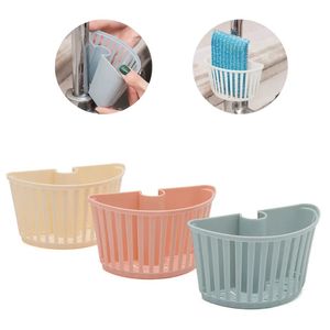 Plastic Sink Drain Basket Debris Rack Sponge Storage Racks Simple Solid Color Hanging Home Kitchen Faucet Bathroom Soap Shelf