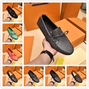 2023 193model TOP Genuine Leather Men Casual Shoes Luxury G Brand Italian Men Loafers Moccasins Breathable Slip on Black Driving Shoes Plus Size 38-46