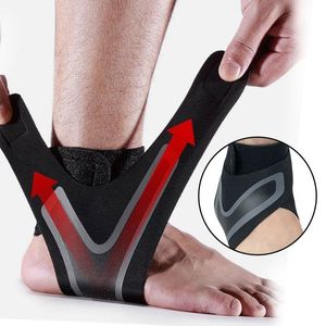 Ankle Support Sprots Brace Men Adjustable Compression Wraps Fitness Bandage Gym Soccer Protector Plantar Fasciitis Anklet 230625