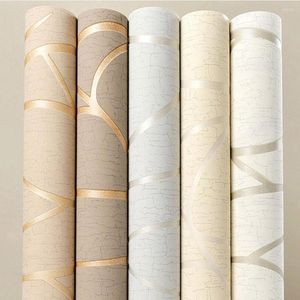Wallpapers 10m Modern Simple 3D Wallpaper TV Background Bedroom Living Room Curve Stripe Non-Woven Film And Television