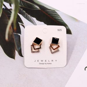 Jewelry Pouches 6x6cm 100Pcs/Lot Paper Ear Studs Hang Tag Display Cards Earring Cardboard Labels Ring Drops Price Tags DIY