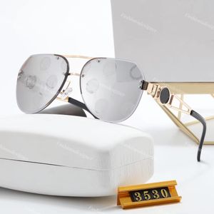 Óculos de sol masculinos de grife óculos de sol polarizados versage lentes de impressão de óculos de sol ovais óculos de sol para homens ao ar livre street shoot óculos de sol com caixa de óculos de moda 3530