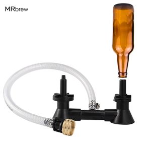 Stołowe stojaki na wino podwójna butelka Butelka Carboy Rinser Homebrew Piwo Sprzątanie Sprzątnia z kranu kuchennym Adapter Adapter 230626