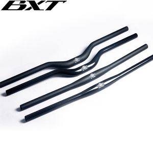 Bike Handlebars Components brand BXT carbon fiber bicycle handlebar matt glossy mountain bike carbon handlebar 600mm - 720mm mtb bicycle parts 230626