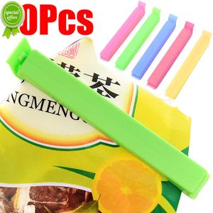 New 10/2Pcs Food Sealing Bag Clips Portable Kitchen Snack Storage Sealer Clamp Home Kitchen Storage Tool Plastic Food Bag Close Clip