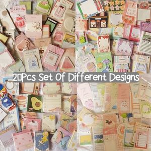 Notizen 20 teile/satz Kawaii Briefpapier Memo Pad Scrapbooking DIY Planer Haftnotizen Mädchen Dekorative Schule Notebook Nachricht Memo Papier 230625