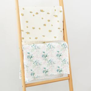 Nyfödda muslin minky filtar spädbarn vindrutan svängande wraps swaddle baby bomull tryckt barnvagn täcker filtar andningsbara mjuka badhanddukar bc836