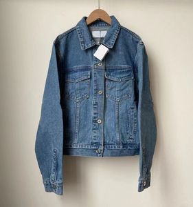 Damenjacken, Jeansmantel, Anagramm, Damen-Knopf, Buchstaben, Frühlings-Herbst-Stil, schmal für Damen-Outfit, Damen-Jeans, Übergröße, klassische Windjacke, Mäntel, Veste Femme